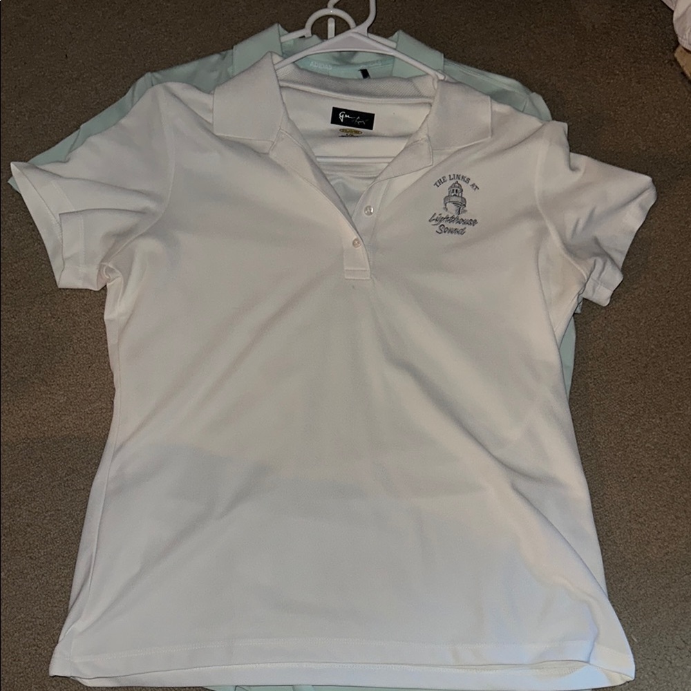 White Polo Shirt with Embroidered Logo